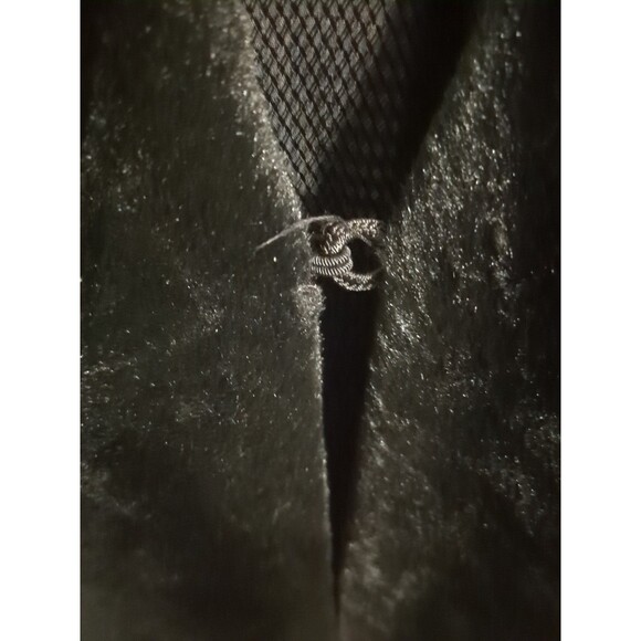 Luxurious Vintage Lorovi Black Faux Mink Fur Coat Sz Medium - Picture 6 of 10